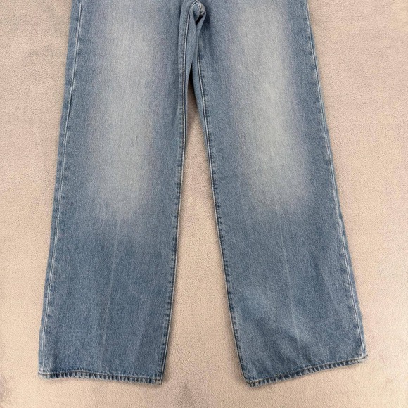 Levis Premium Ribcage Wide Leg Jeans Light Wash Blue Super High Rise 27x32 NEW - Picture 3 of 14